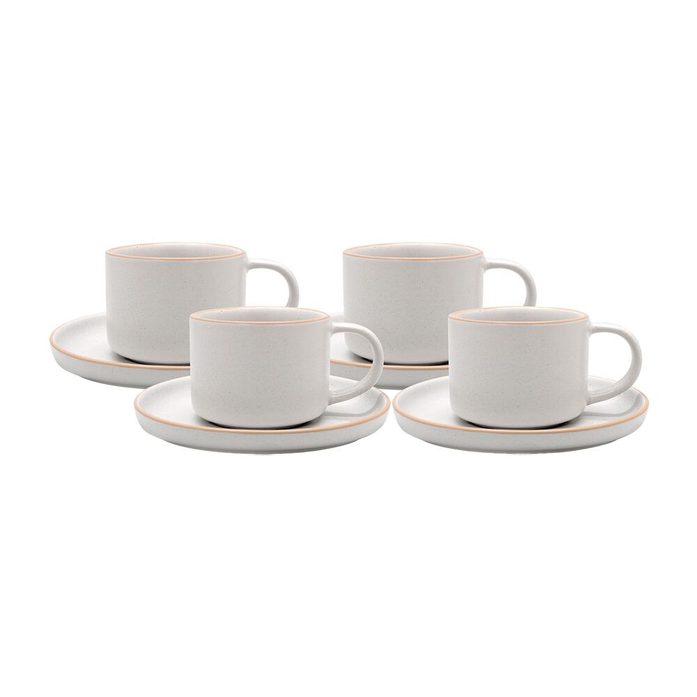 MG HOME Zestaw do kawy MG Home Artena White, 220 ml, 4 elementy, biały