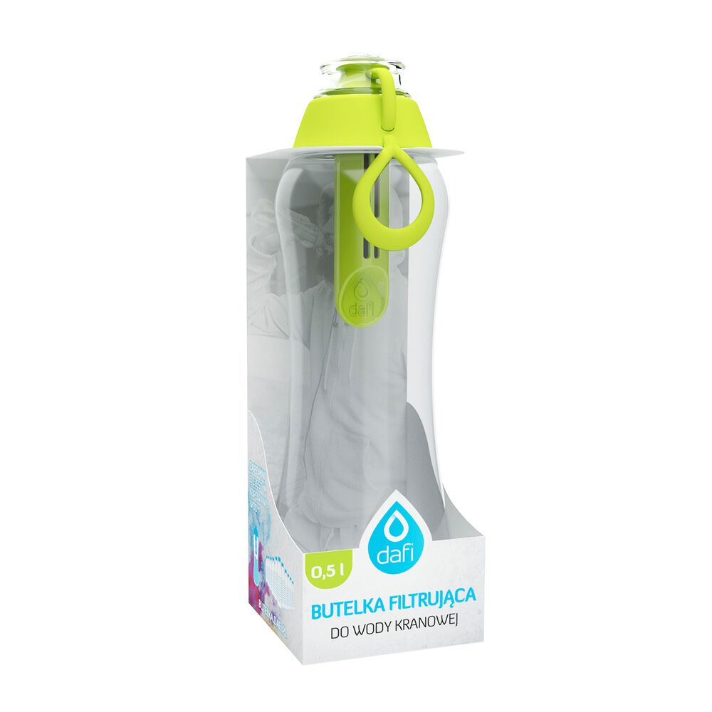 DAFI Butelka filtrująca 0,5 L SOFT, 1 wkład filtrujący, zielona
