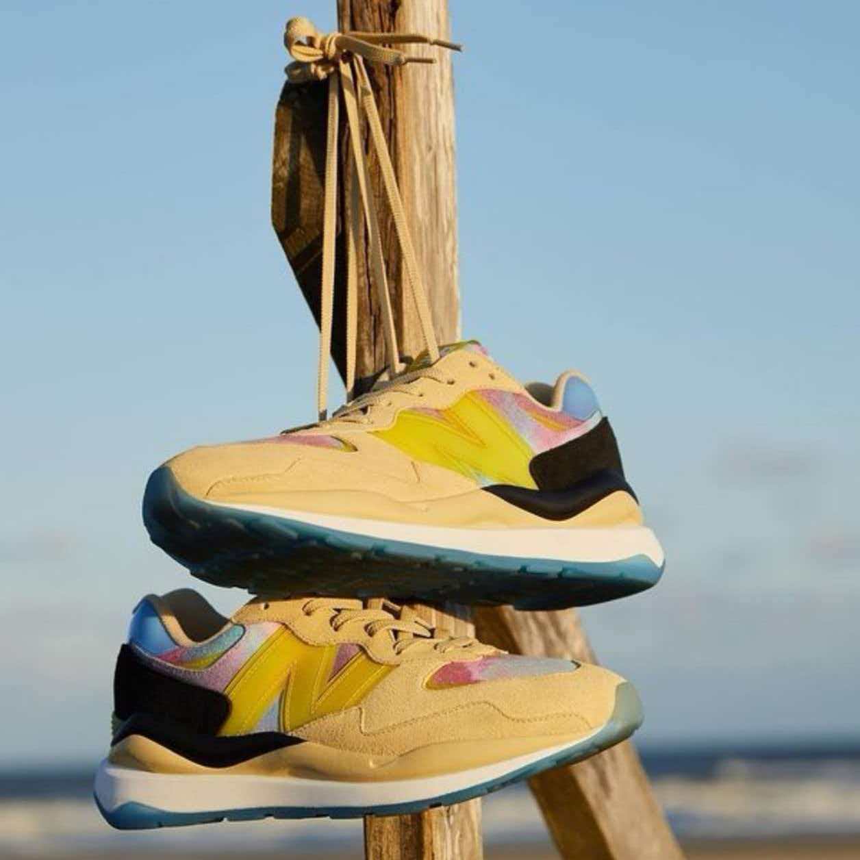 atmos × New Balance 57/40 'Canary Yellow/Multi-Color'