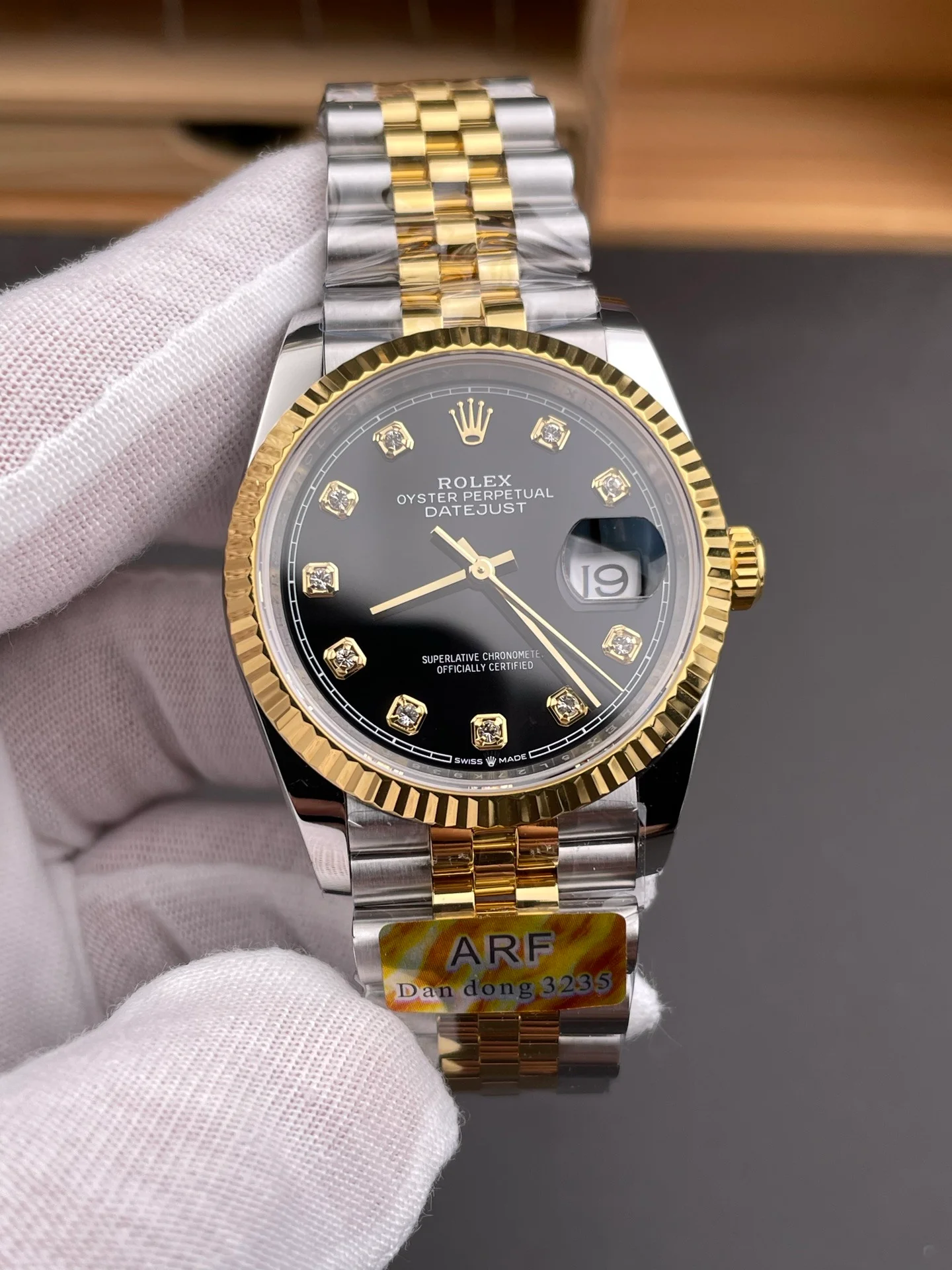 Two-Tone Datejust Black Gold Dial