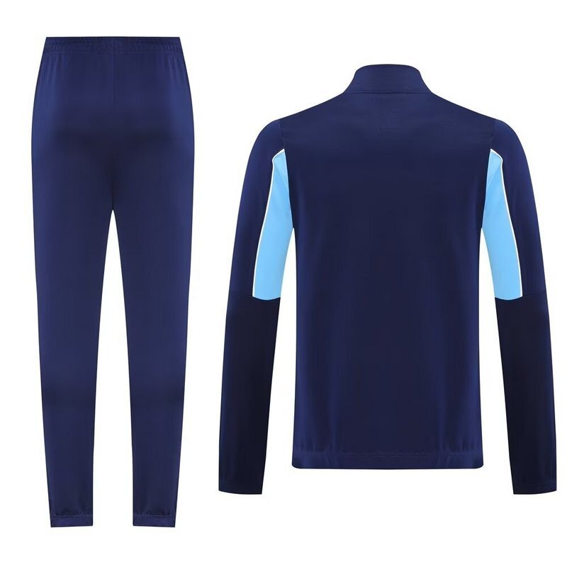 2025-26 Manchester City Navy&Blue Football Tracksuits Long Jacket Suits