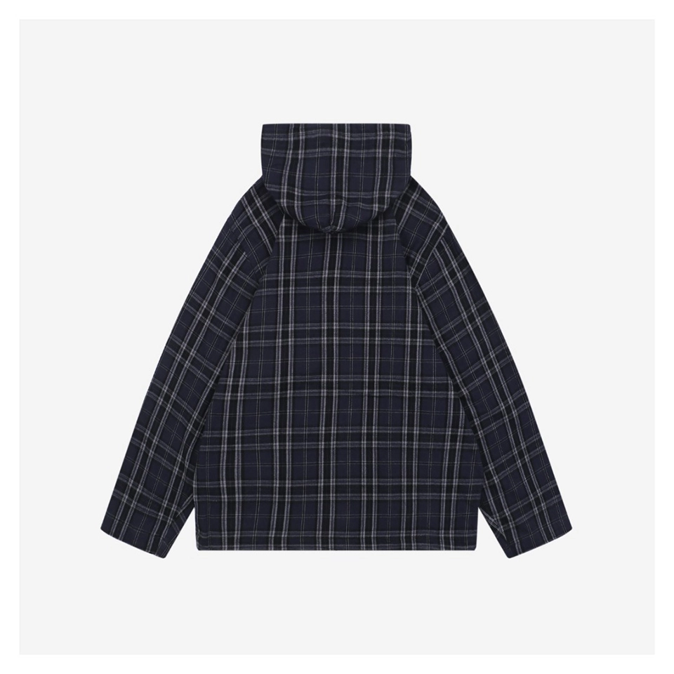 Blcg Checkered Hooded Patch Logo Jacket