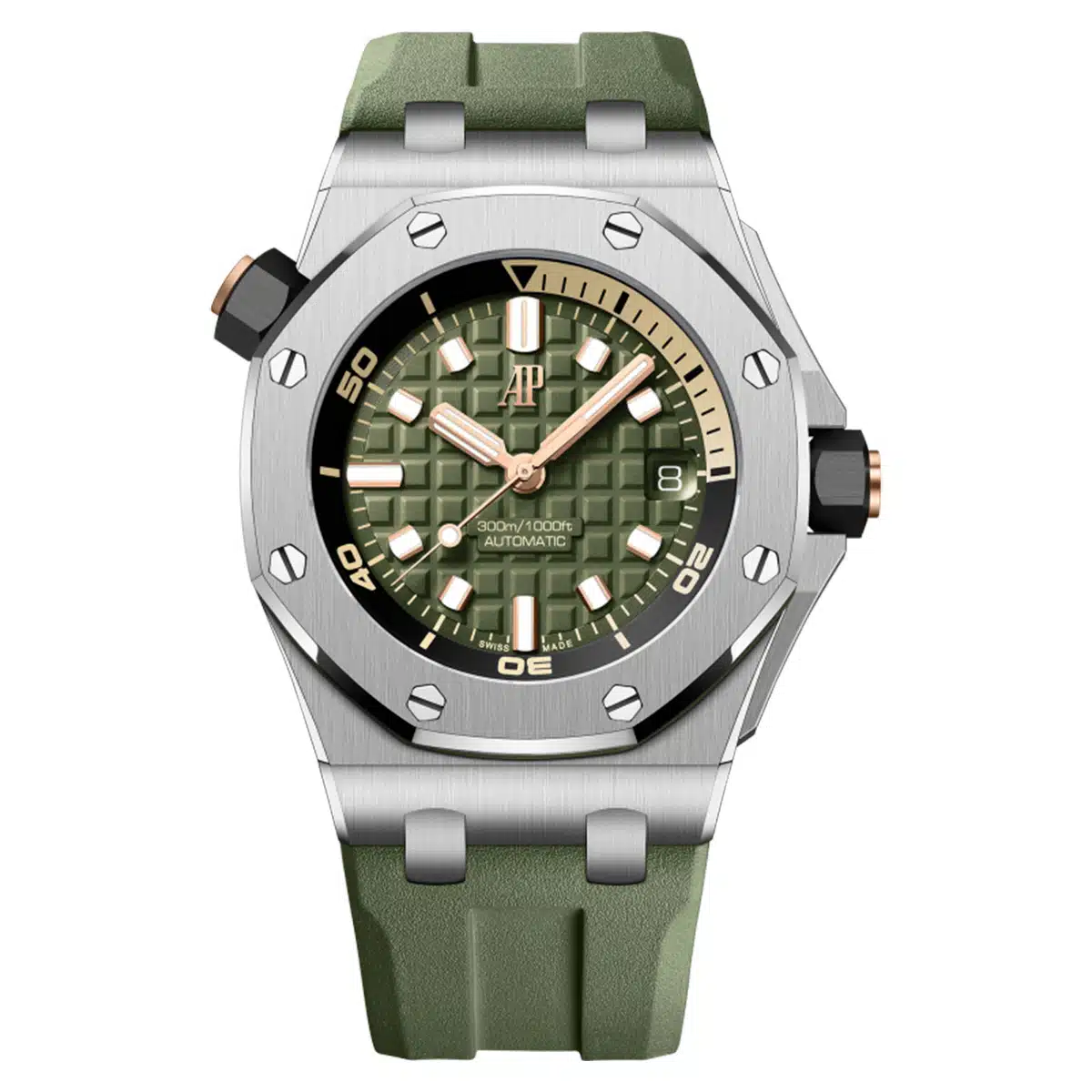 [2026 Mirror Grade]Audemars Piguet  Royal Oak Offshore Khaki green 42mm 15720ST.OO.A052CA.01