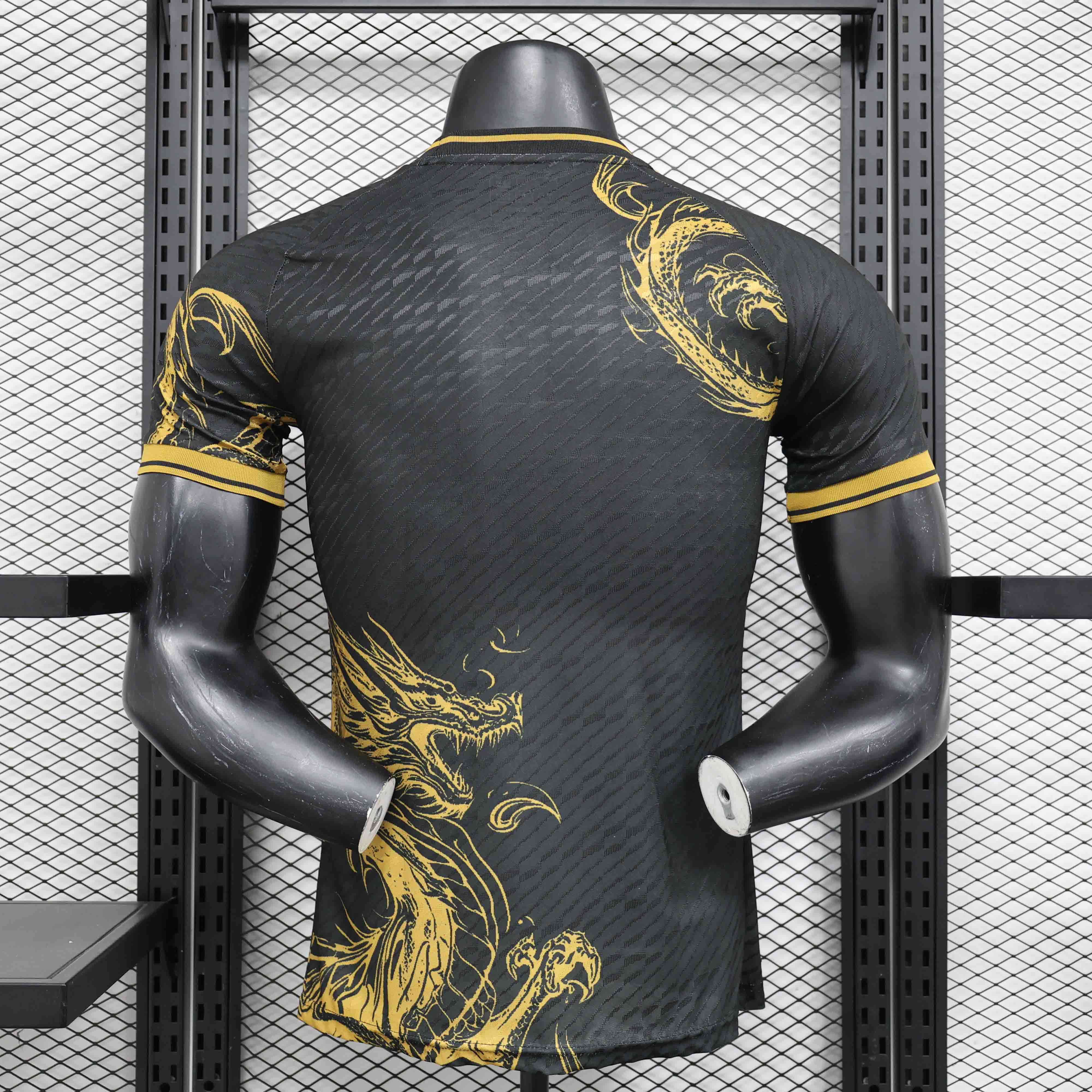 Real Madrid Authentic Soccer Jersey Golden Dragon Special Edition Shirt 2024/25