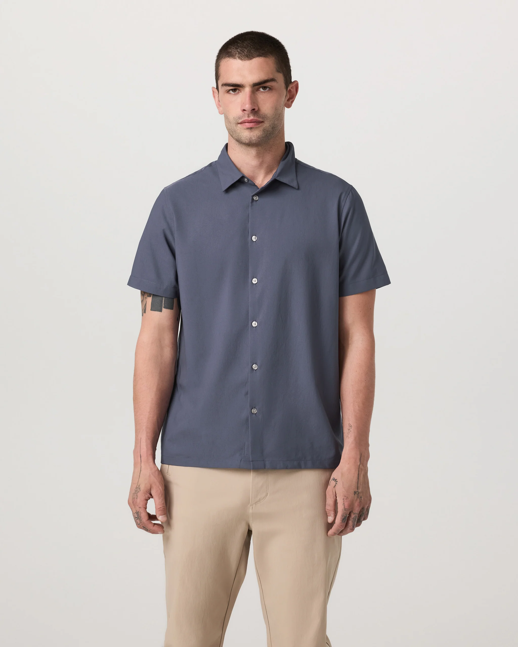 Short Sleeve Manhattan Button Down