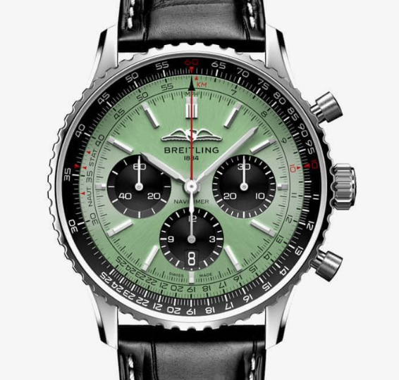 [2026 Mirror Grade]Breitling AB0138241L1P1 Navitimer B01 Green Dial