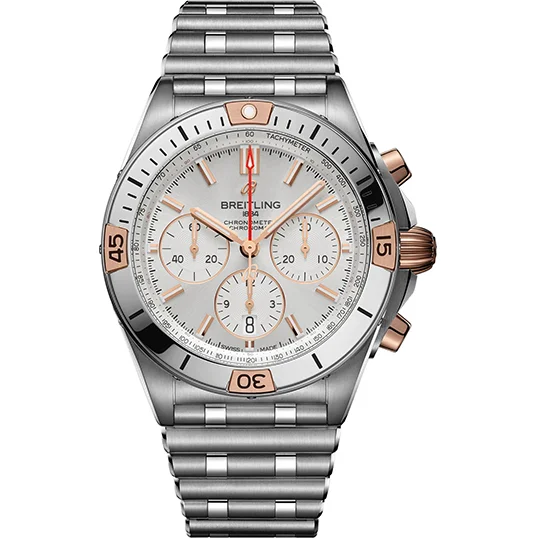 [2026 Mirror Grade]Breitling Watch Chronomat B01 42 Silver Bracelet