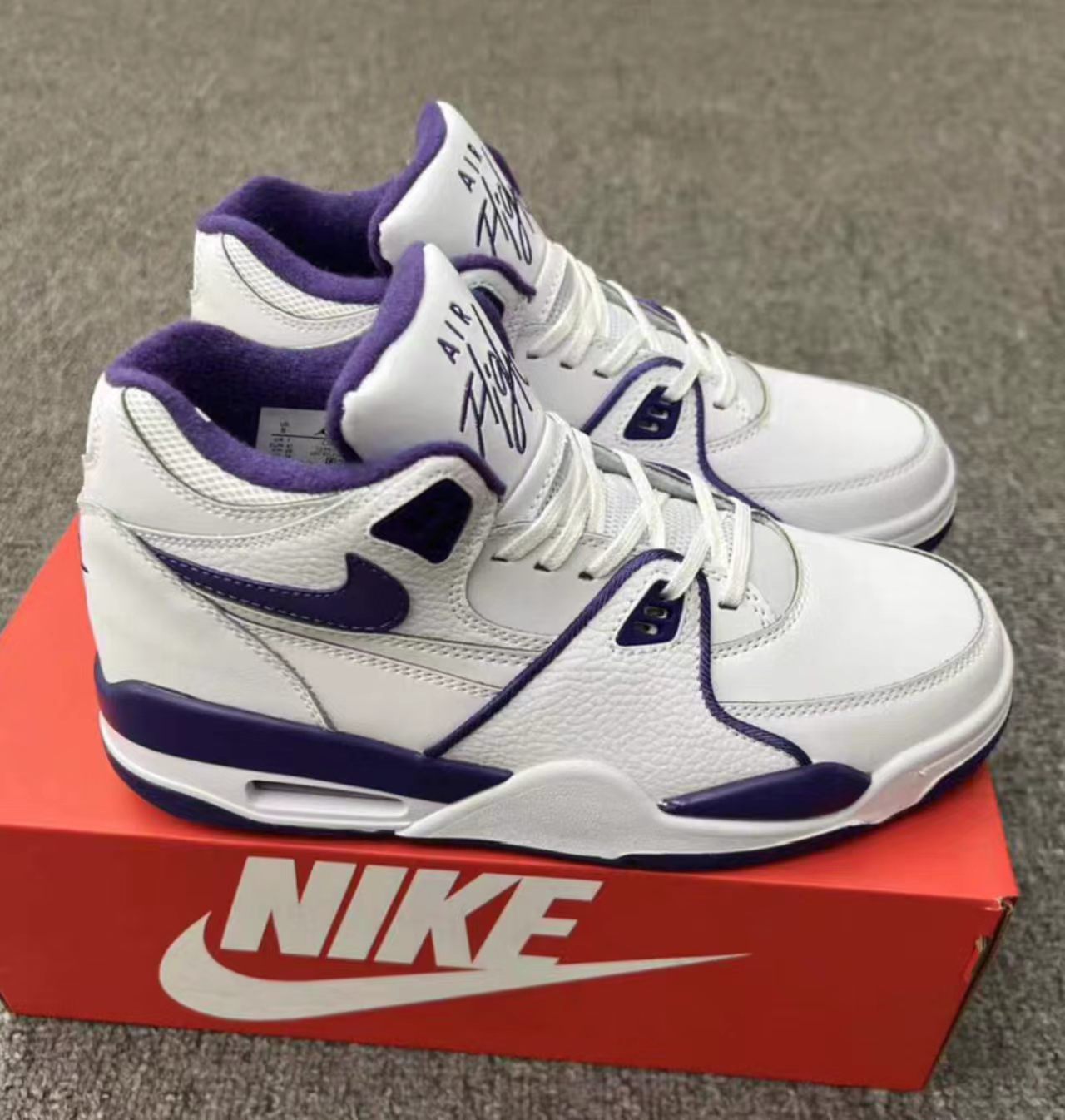 Nike Air Flight 89 White Court Purple