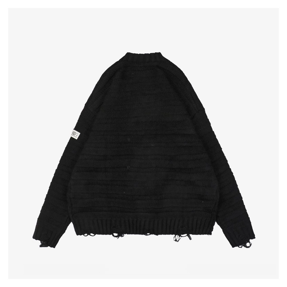 Maison Margiela Wool-Blend Distressed Cardigan