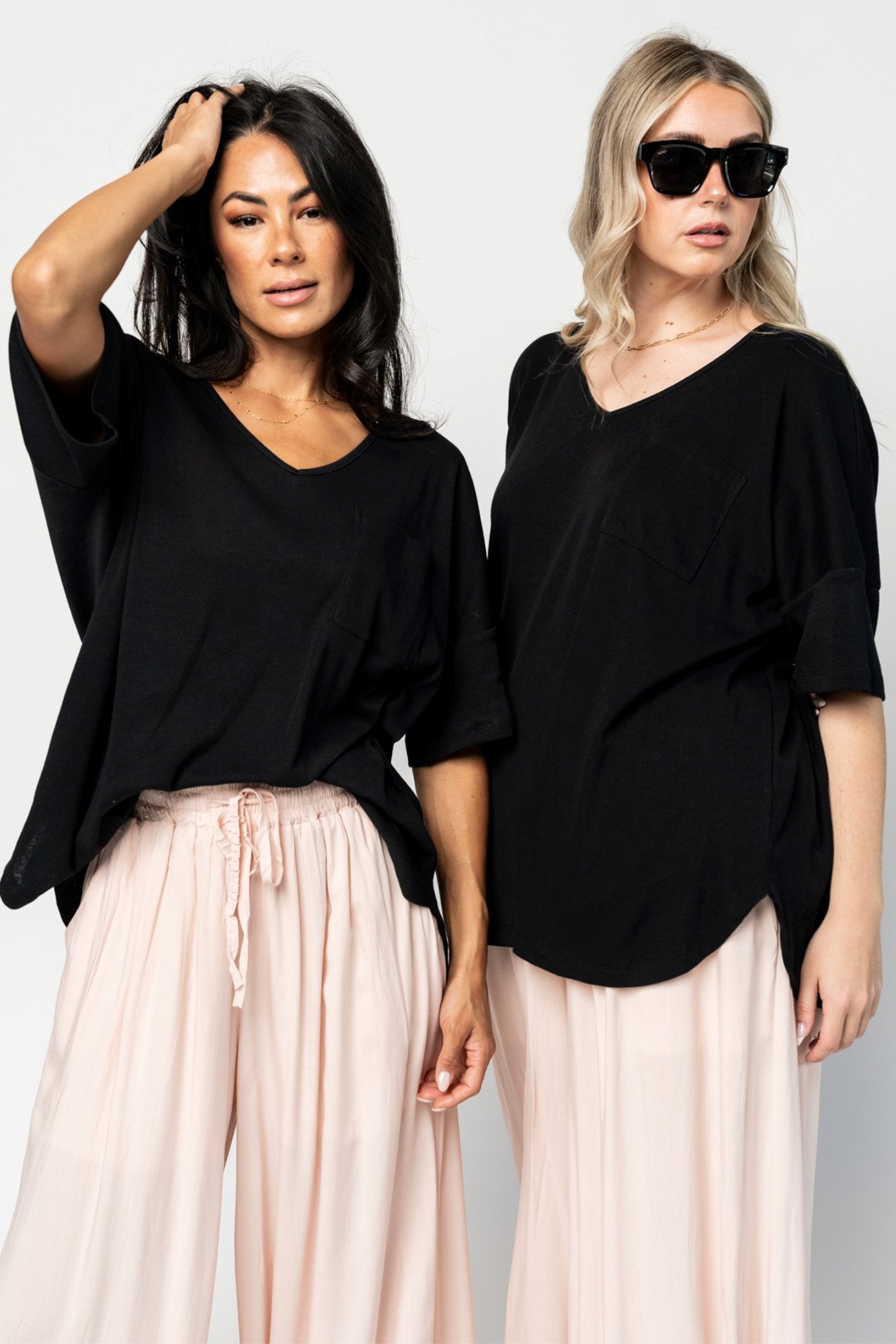 ‌Air Luxe V-Neck Boyfriend Top