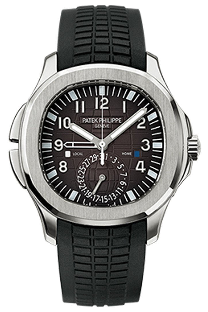 [2026 Mirror Grade]Patek Philippe Aquanaut Dual Time Black Dial Automatic Men's Watch 5164A-001