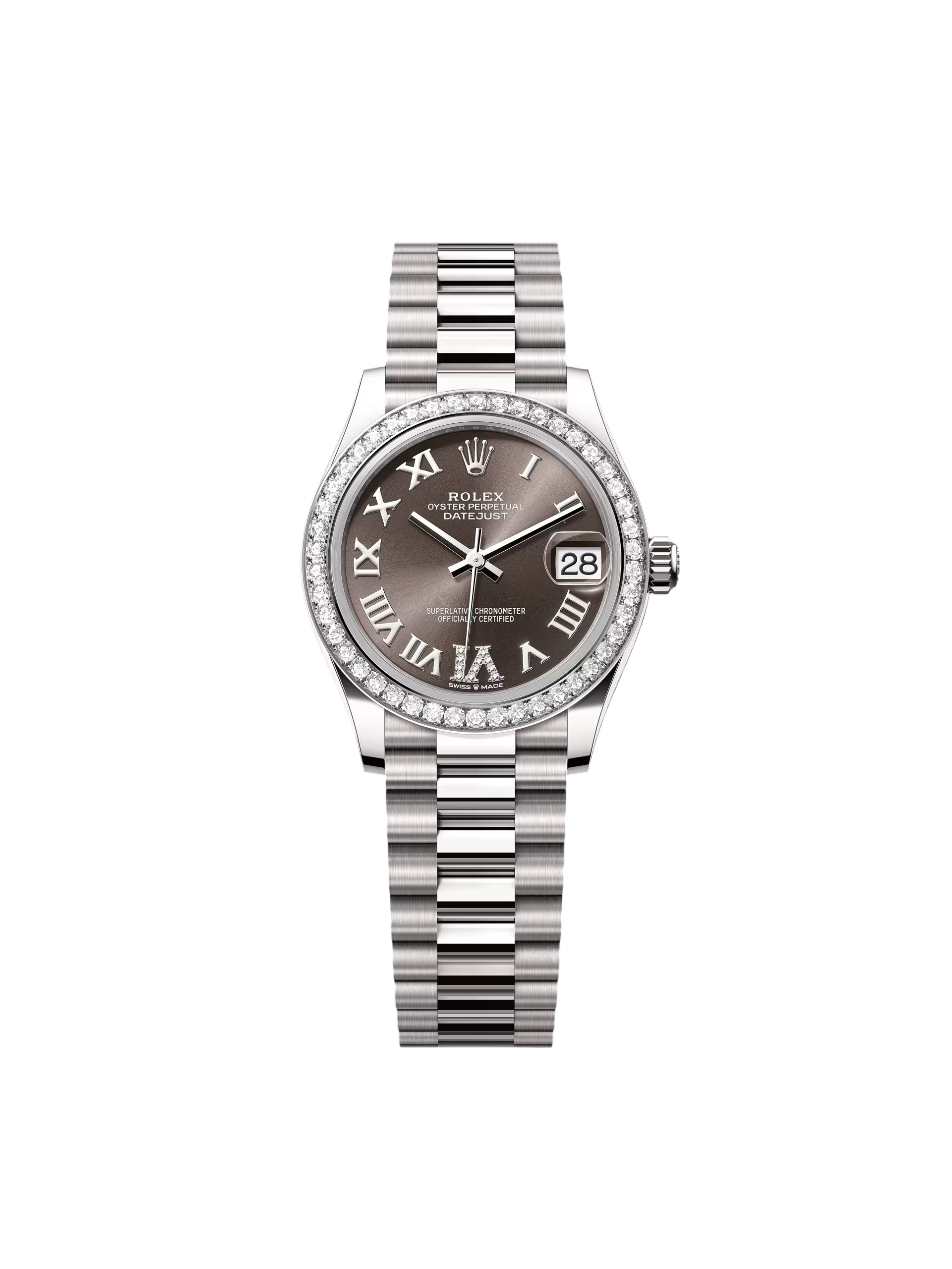 [2026 Mirror Grade]RLX Datejust m278289RBR-0020 Dark Grey Dial White Gold President
