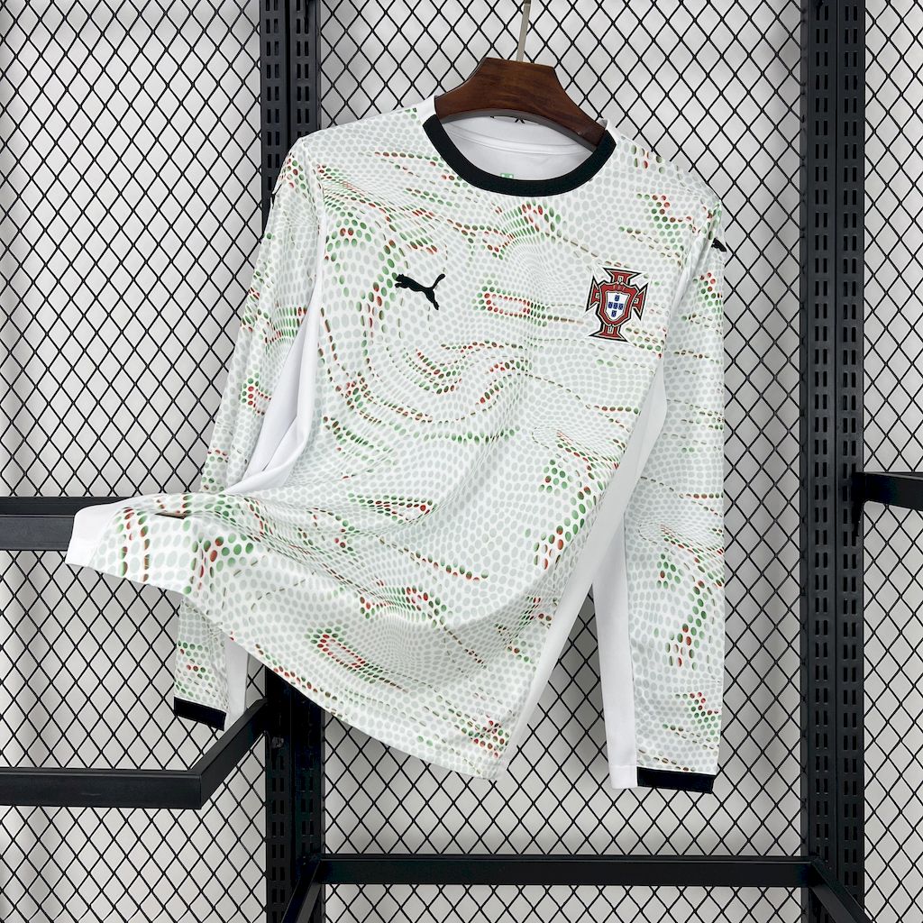 Portugal Soccer Jersey Away Long Sleeve Custom Shirt 2025