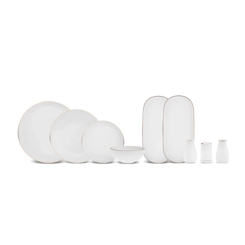 Service de table Karaca Favaro 12 personnes, 53 pièces, doré