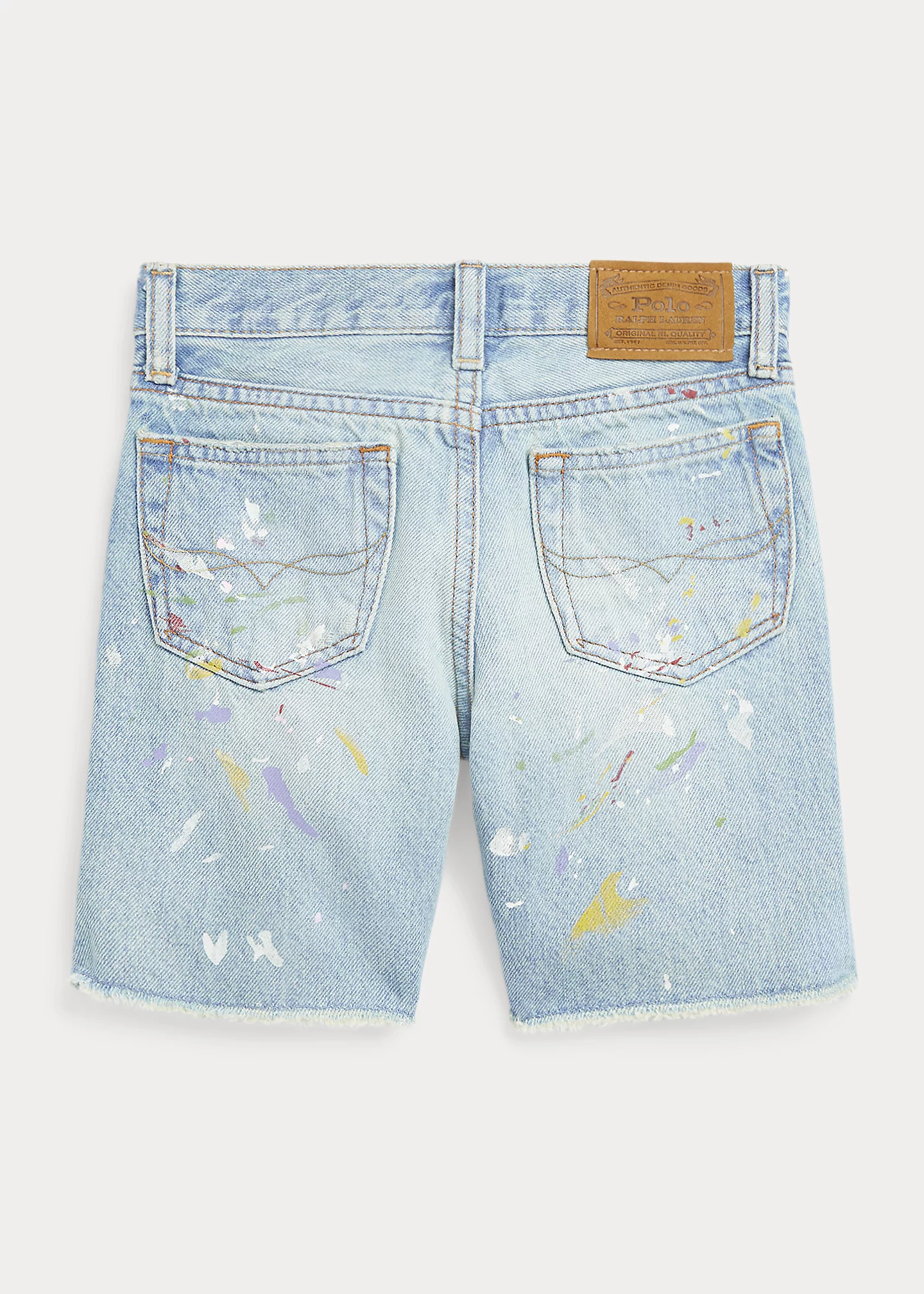 Sullivan Slim Paint-Splatter Denim Short