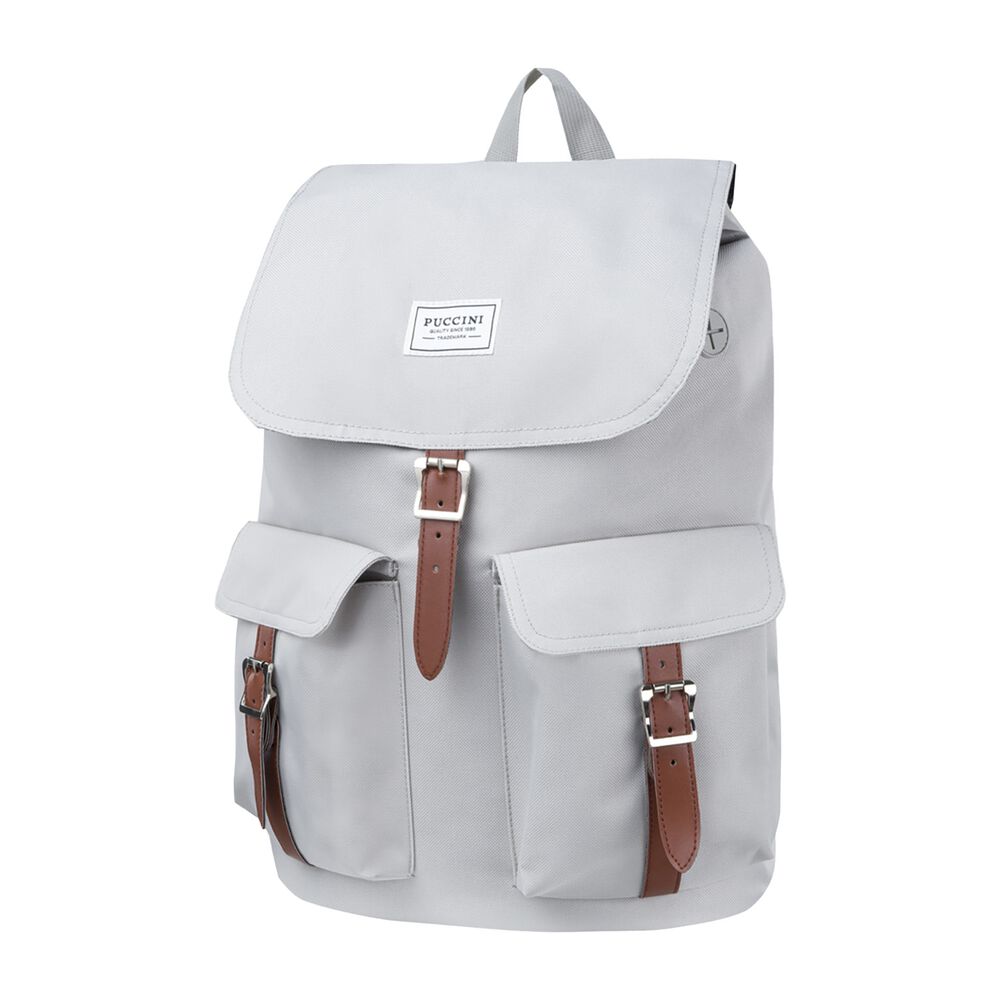 PUCCINI Plecak miejski materiałowy Puccini Legacy, 20 l, szary