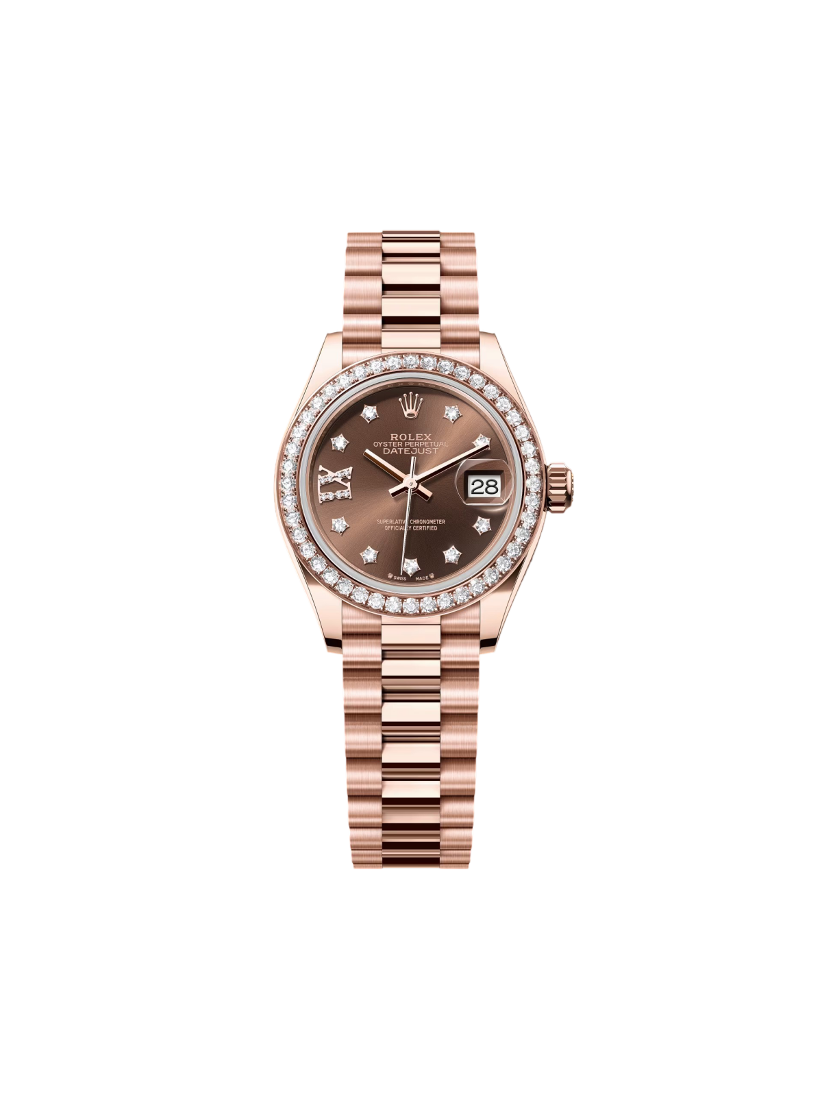 [2026 Mirror Grade]RLX  Lady-Datejust 28mm 279135RBR Chocolate Diamond Dial Jubilee Bracelet