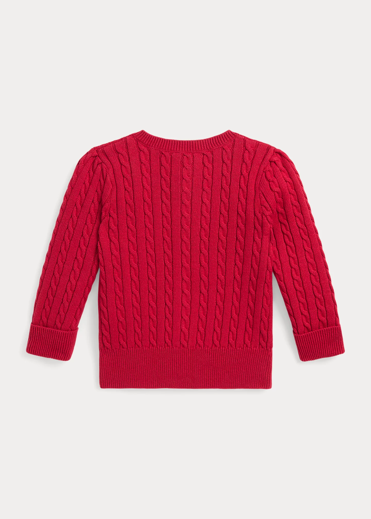 Polo Bear Mini-Cable Cotton Cardigan