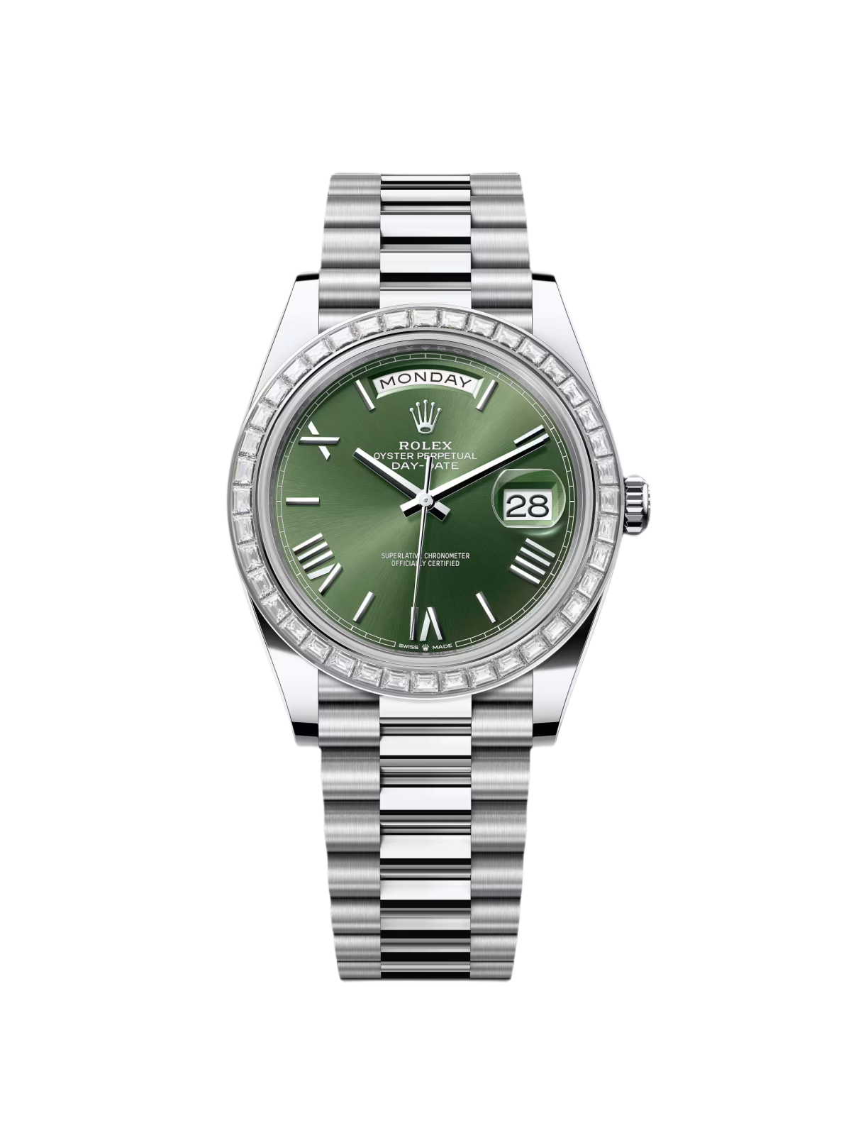 [2026 Mirror Grade]RLX Day-Date 40mm 228396TBR-0020 Green Roman Dial