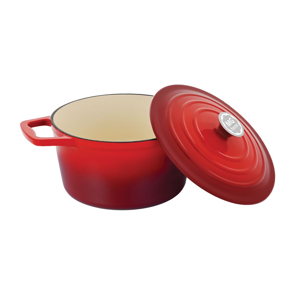 MG HOME Garnek żeliwny MG Home Infinito, 4 l, czerwony