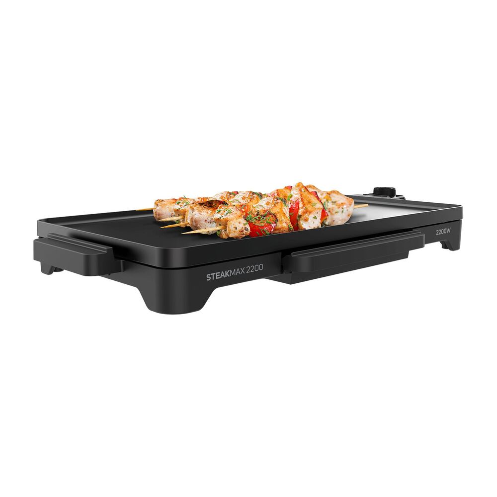 TAURUS Grill elektryczny plancha Taurus Steakmax 2200, 2200 W, otwarta konstrukcja, czarny