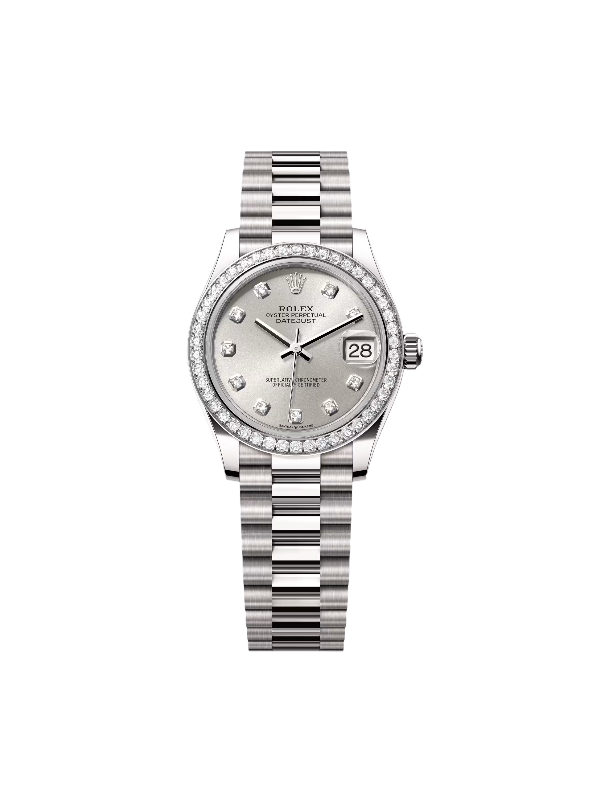 [2026 Mirror Grade]RLX Datejust m278289RBR-0021 Silver Dial White Gold President Watch