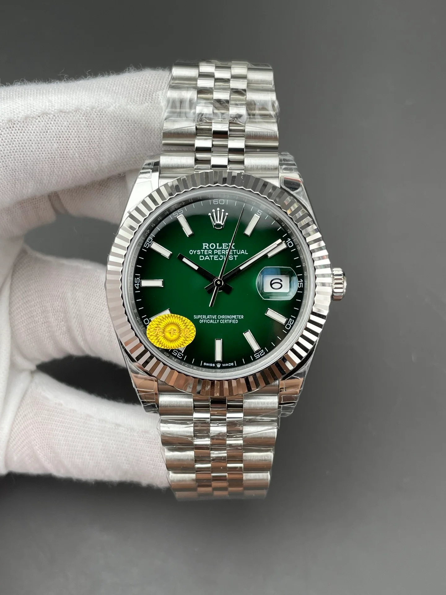 Smoky Green Datejust, Enamel Gradient Green Dial