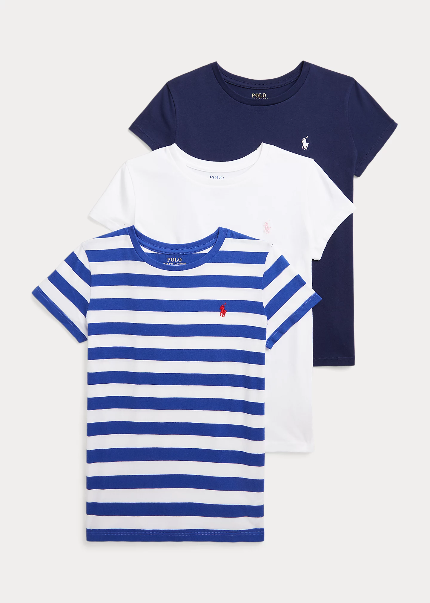 Cotton Jersey Crewneck Tee 3-Pack