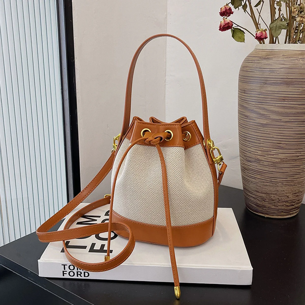 Chloe Canvas Bucket Bag
