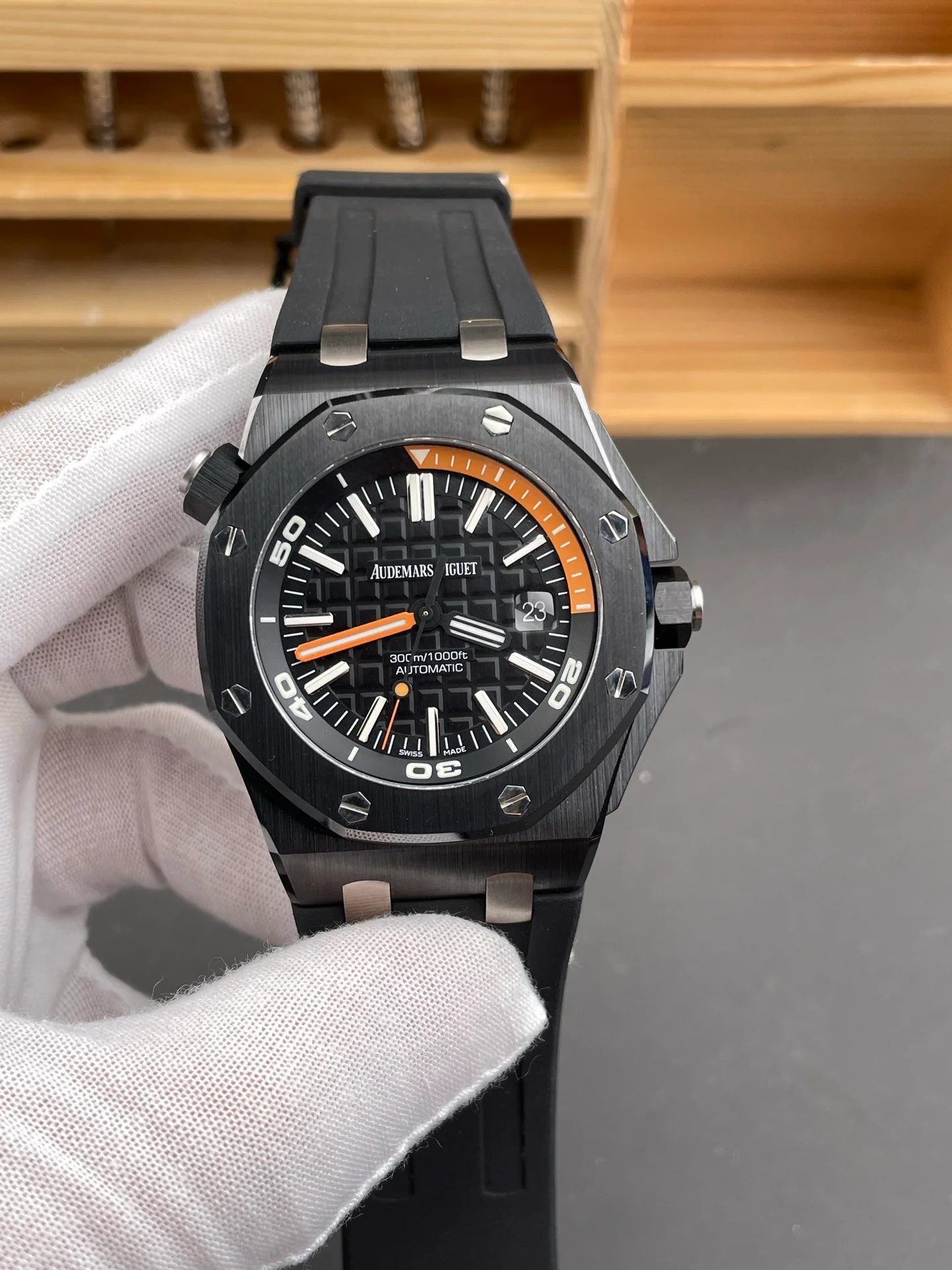 Royal Oak 15707 Black Ceramic