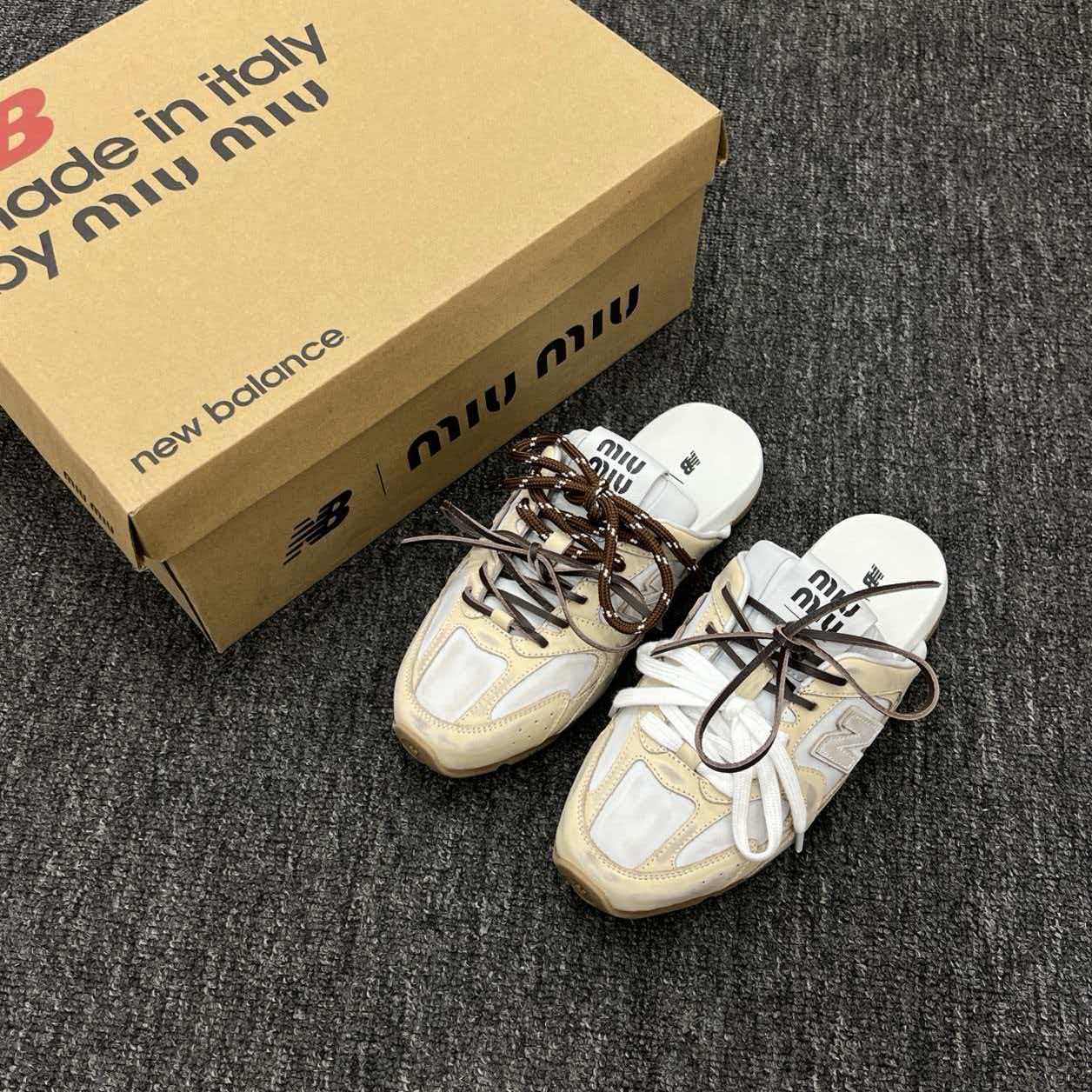 New Balance × Miu Miu 530 SL Leather Mule