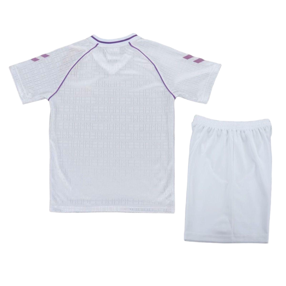 Real Madrid Retro Jersey Home Kids Kit Jersey+Shorts 1990-92