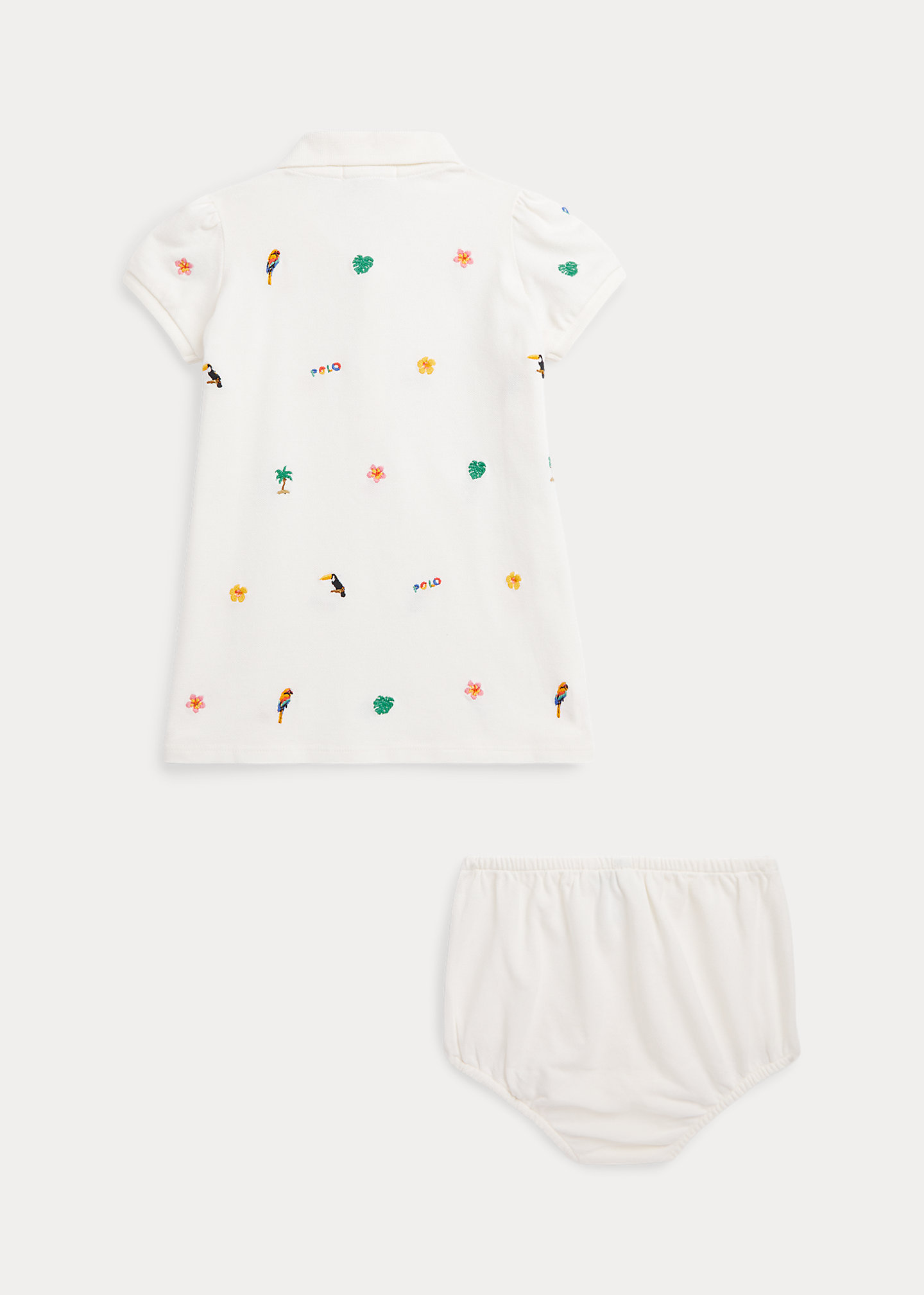 Tropical Mesh Polo Dress & Bloomer