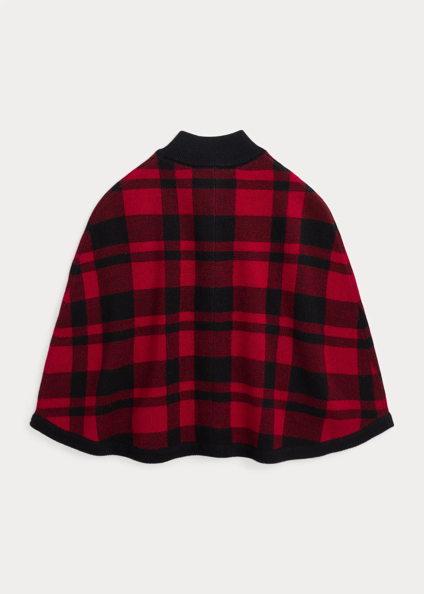 Plaid Wool Poncho
