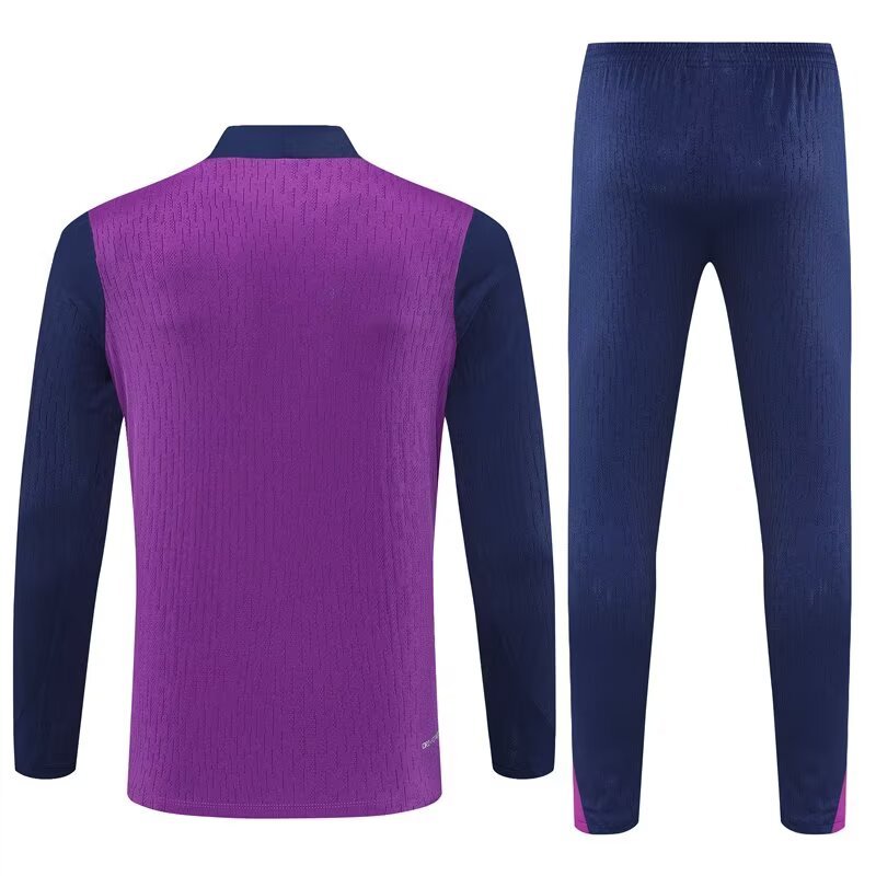 Kids Barcelona Authentic Training Kit (Sweatshirt+Pants) Purple 2025/26 - Player Version