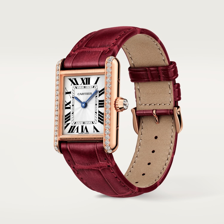[2026 Mirror Grade]TANK LOUIS  Rose Gold Diamond 22mm