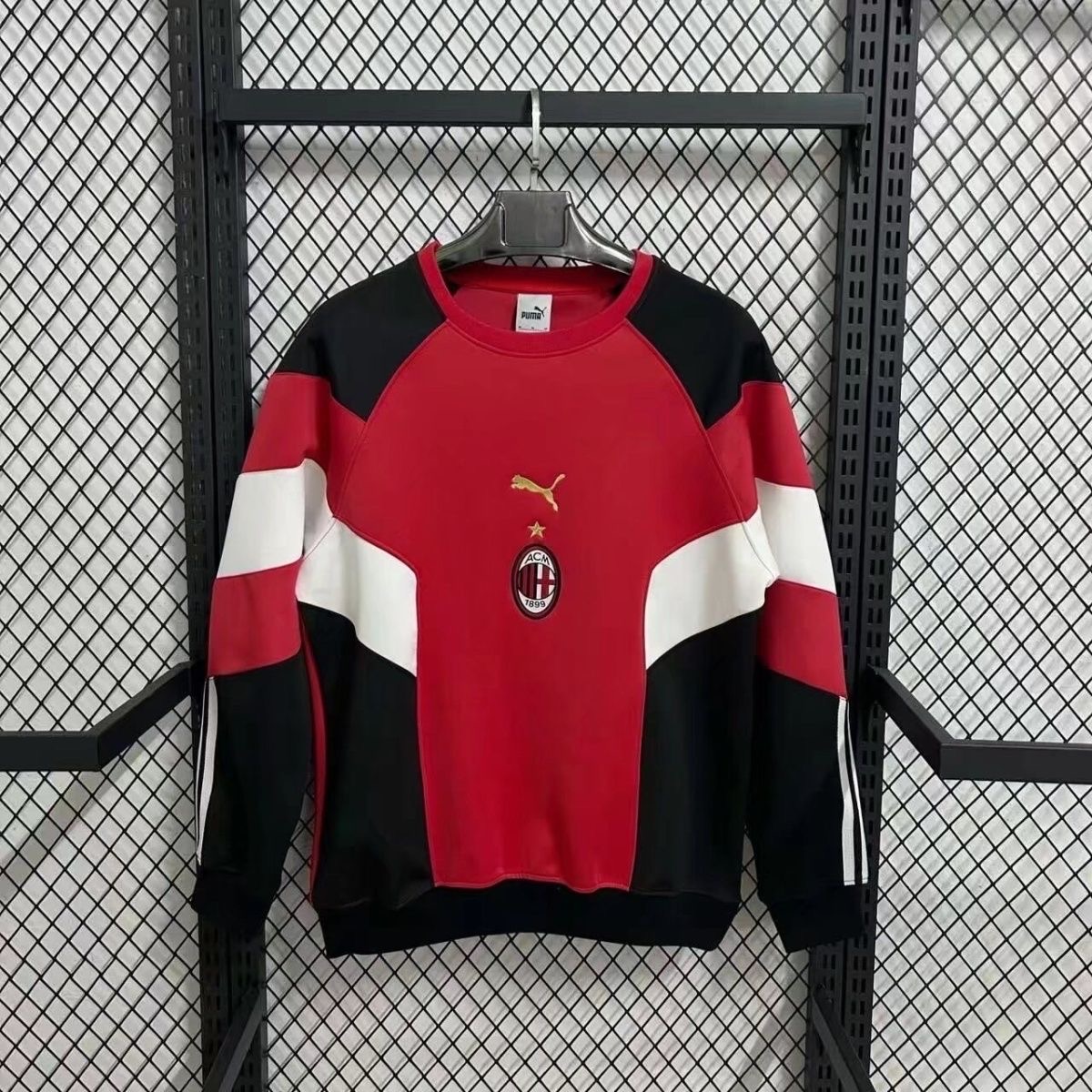 AC Milan Training Kit Casual Sweatshirt Red 2025/26