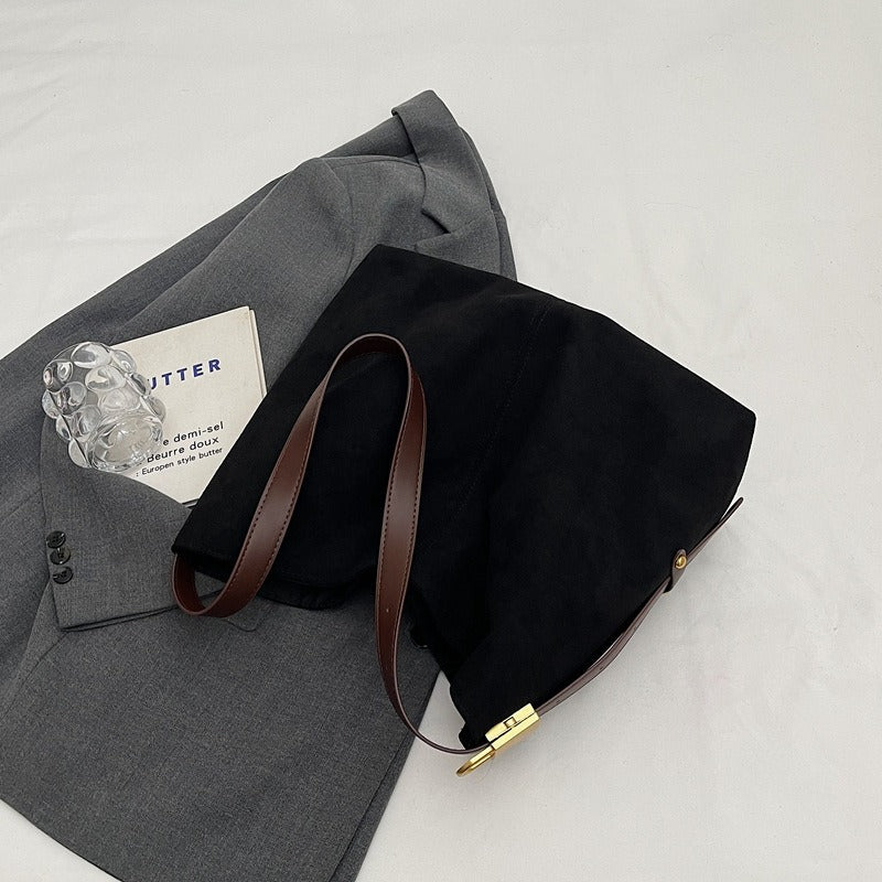 Edna Lock Suede Bag