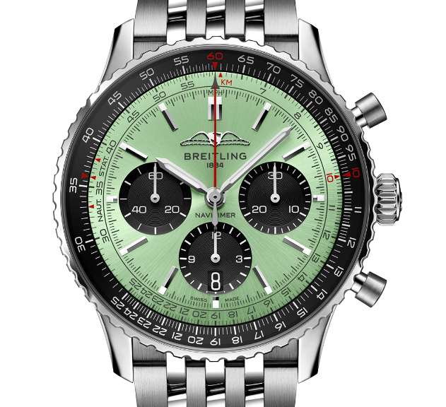 [2026 Mirror Grade]Breitling AB0138241L1A1 Navitimer B01 Green Dial - Νew