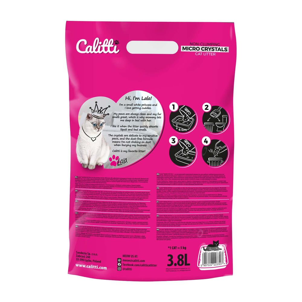 CALITTIŻwirek silikonowy dla kota Calitti Micro Crystals, 8 x 3,8L