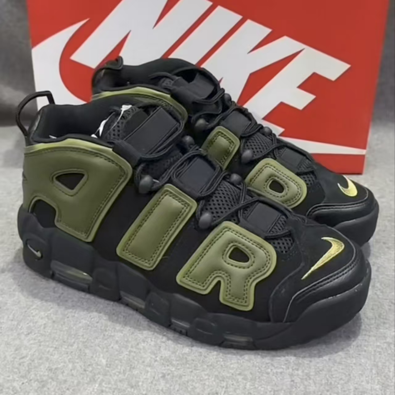 Nike Air More Uptempo Black Olive