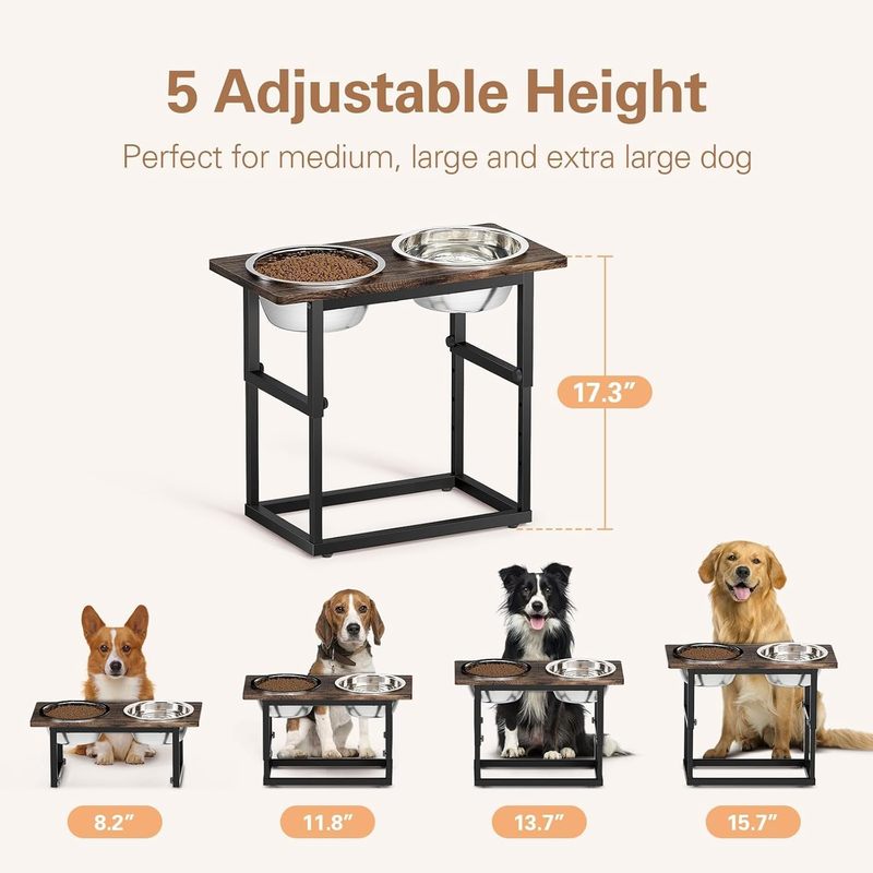 Elevated Dog Bowls for X-Large and Large Breeds