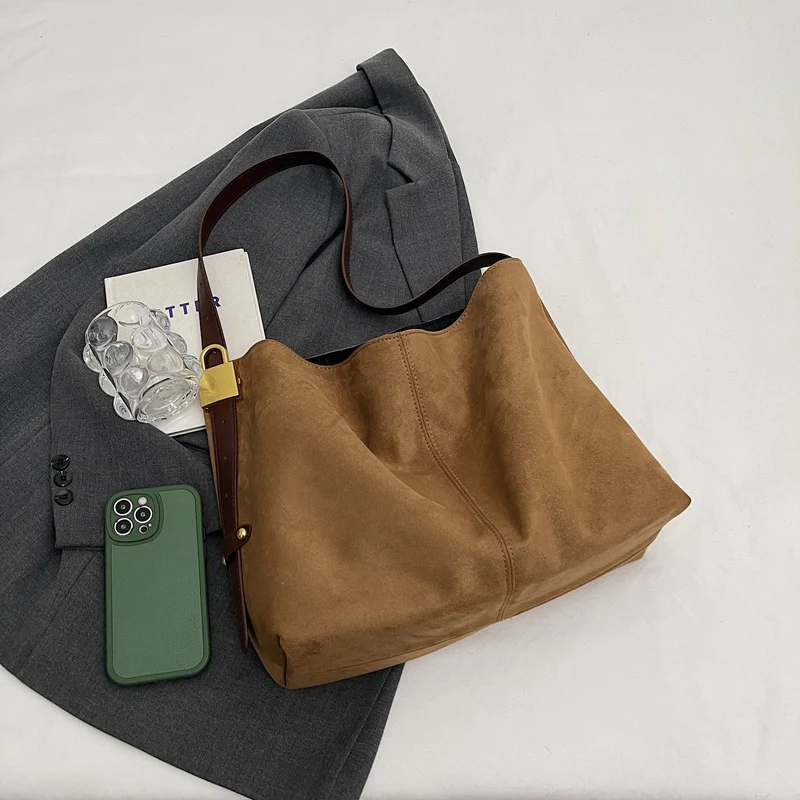 Edna Lock Suede Bag