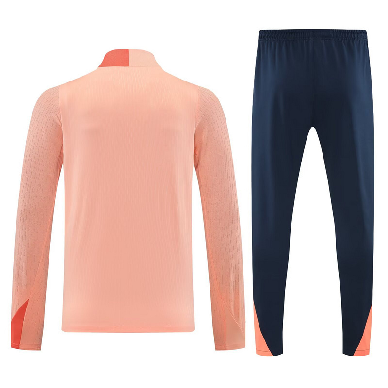 25-26 Barcelona Orange Training Kits Long Football Track suits