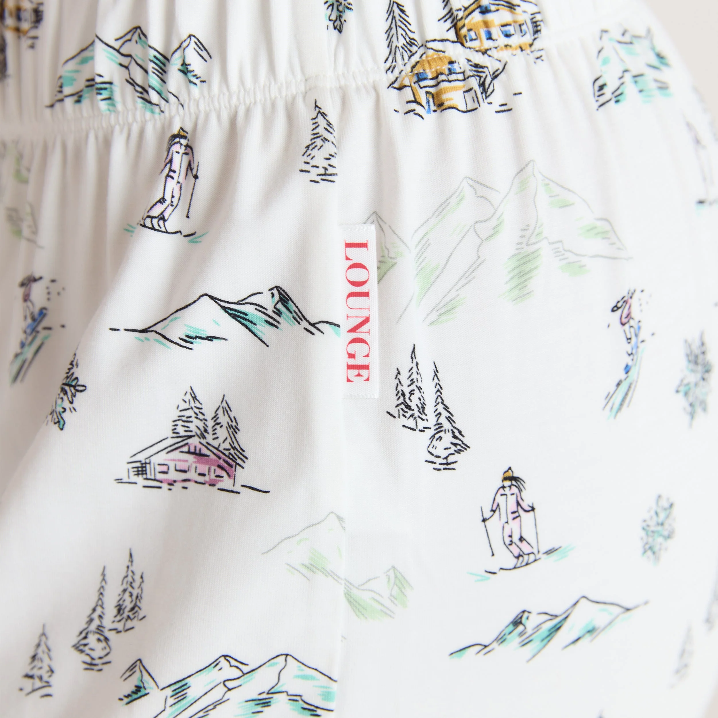 Alpine Dreams Pajama Bottoms - Ski Print