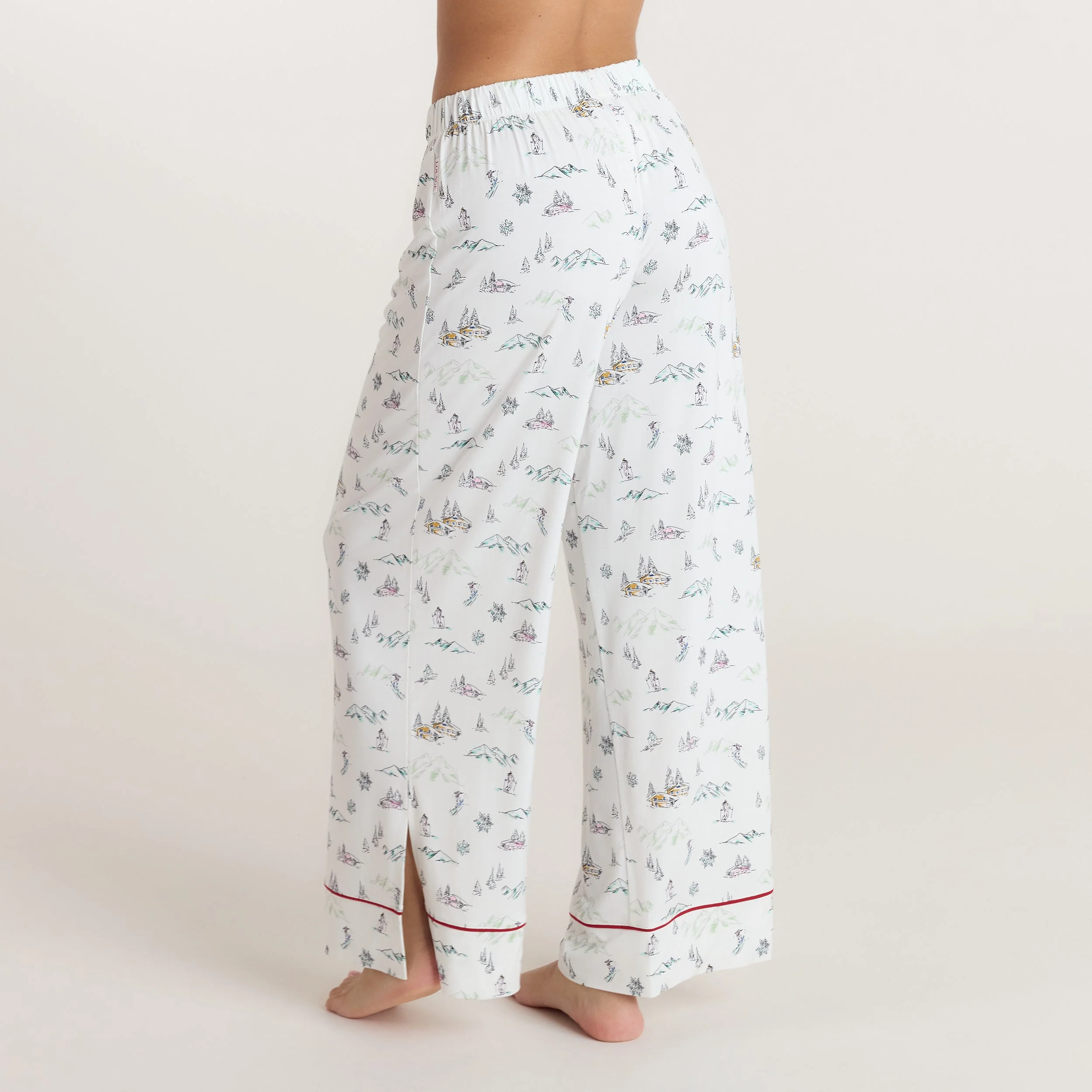 Alpine Dreams Pajama Bottoms - Ski Print