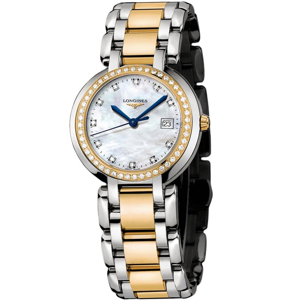 [2026 Mirror Grade]Longines Women's L81125976 PrimaLuna 18kt Yellow Gold Diamond Two-Tone Stainless Steel Watch