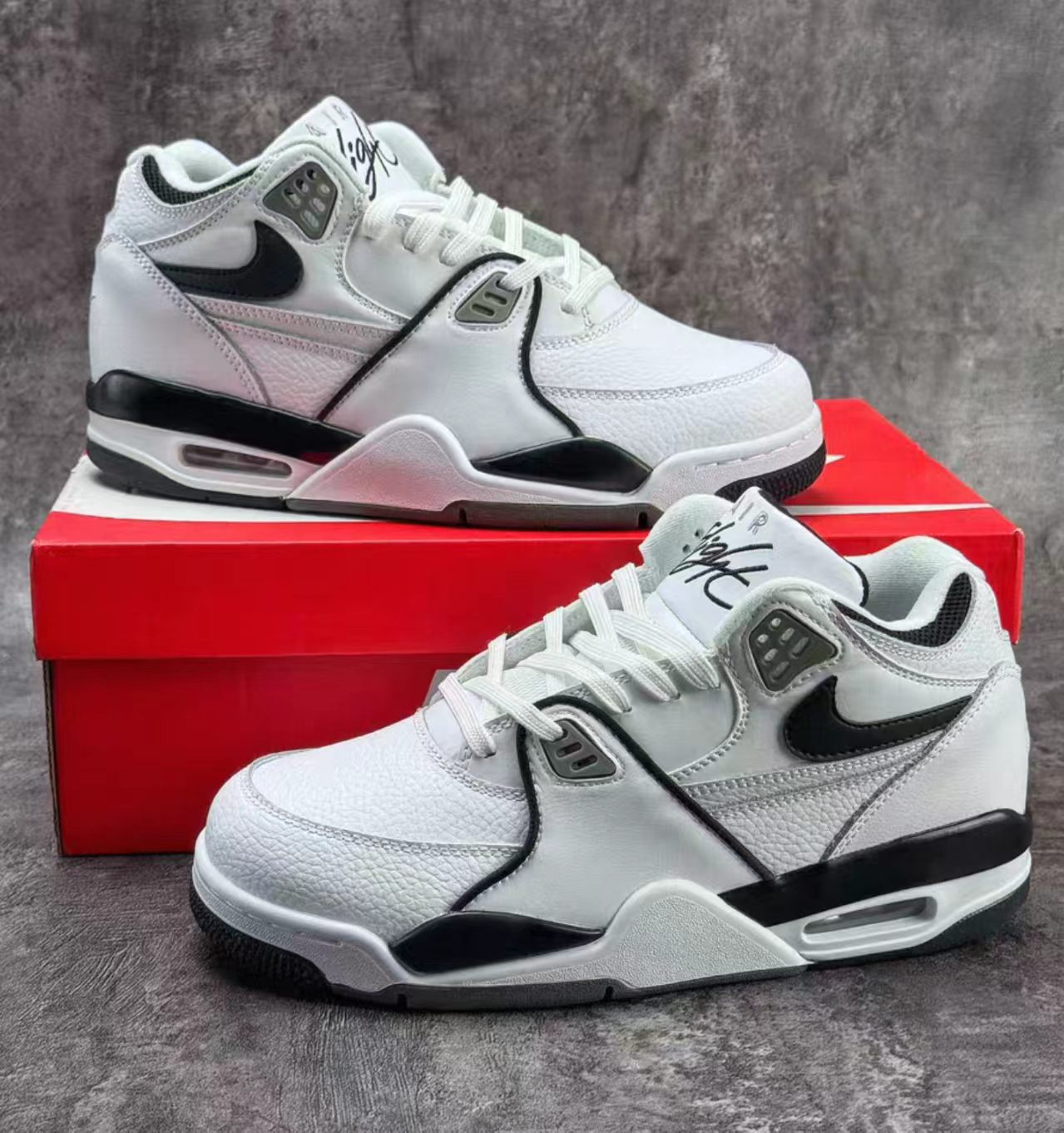 Nike Air Flight 89 White Black Grey