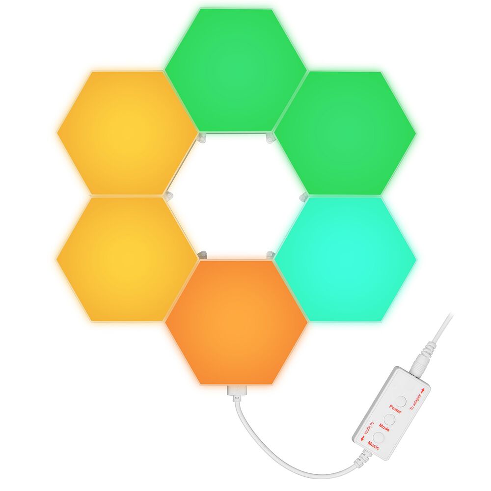 TRACER Lampy RGB Tracer Ambience Smart Hexagon, z pilotem
