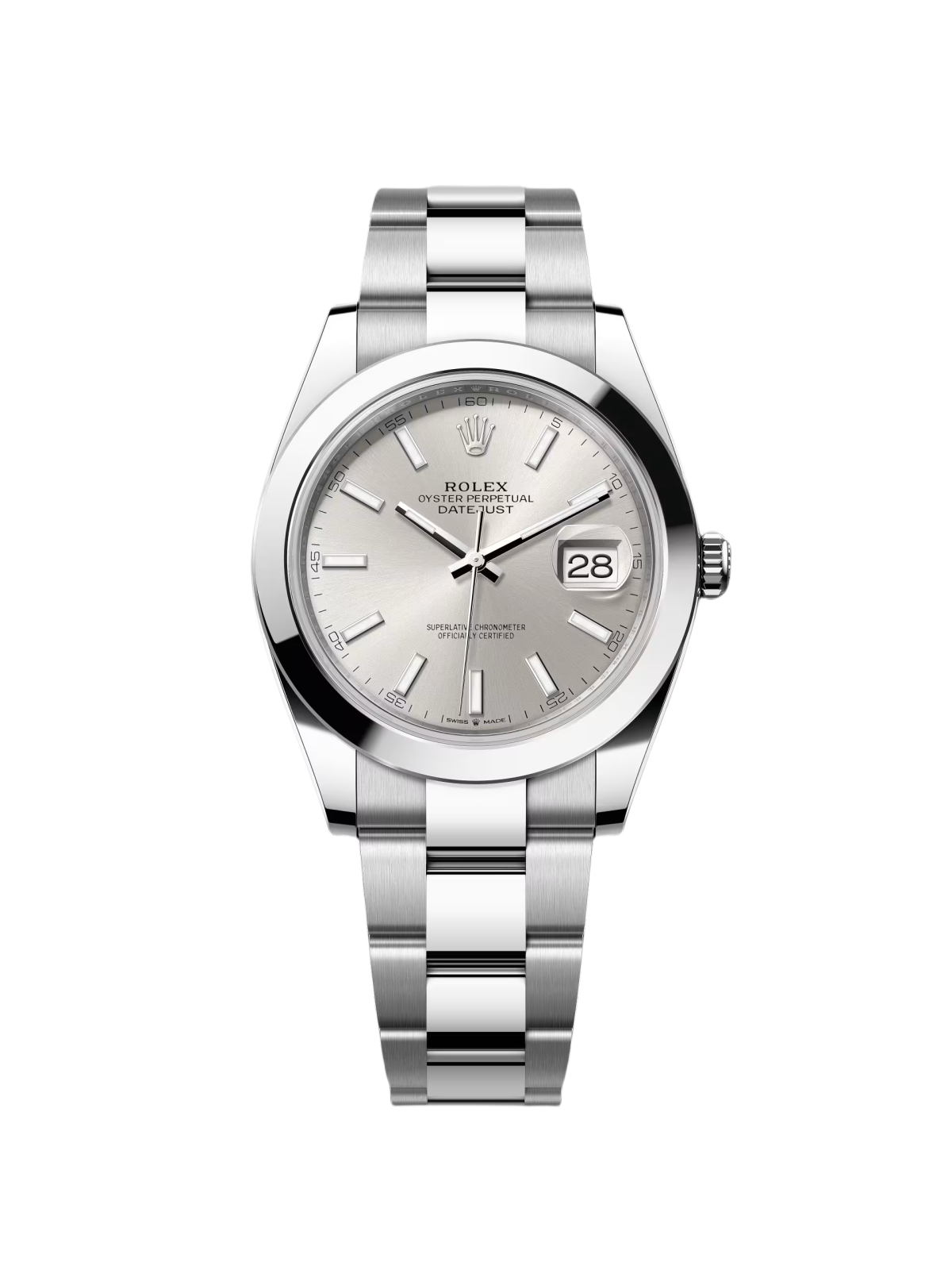 [2026 Mirror Grade]RLX Datejust 41mm 126300 Silver Index Jubilee Stainless Steel Watch